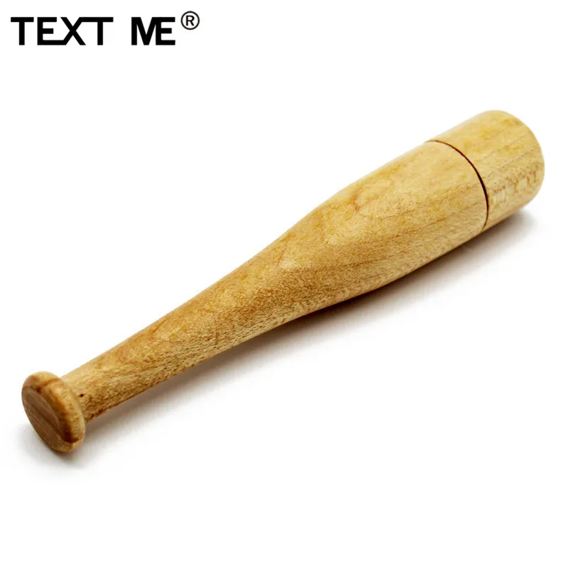 TEXT ME деревянный 64 Гб usb флеш-накопитель ручка привода 4 ГБ 8 ГБ 16 ГБ 32 ГБ Клен бейсбольная бита usb2.0