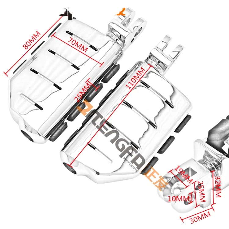 Задние подножки подставка для ног подходит для Triumph Bonneville SE(1996-2001) Triumph Bonneville T100(2002-2013)(098
