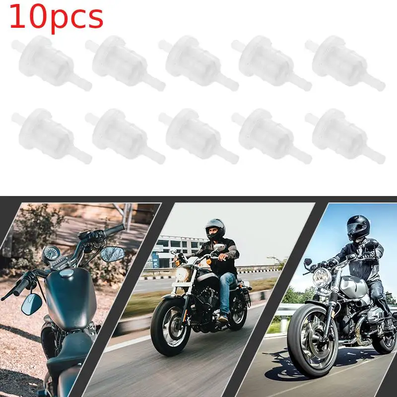 10pcs Fuel Filters Universal Petrol Car Motorcycle Inline Fuel Filter For 0.24inch/6mm Pipes for Petrol Vehicles