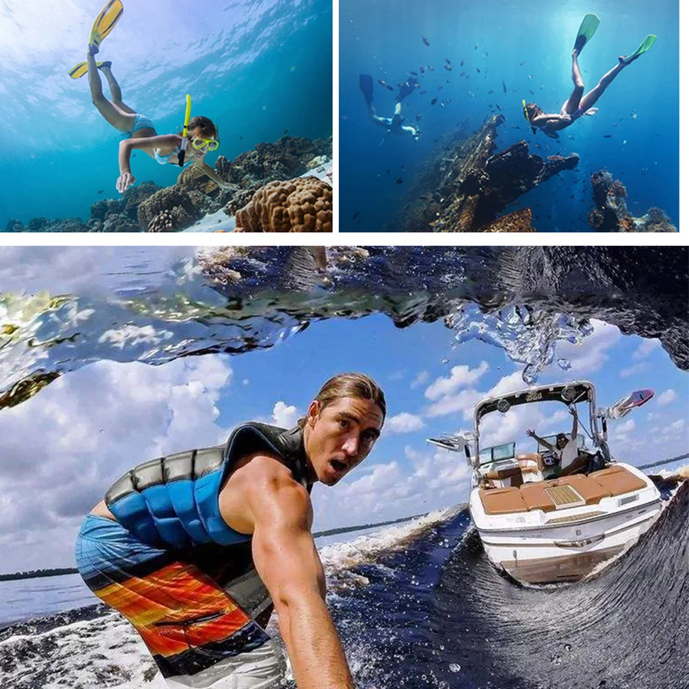 JINSERTA 45 м подводный водонепроницаемый чехол для GoPro Hero 8 черный Дайвинг красный/розовый/фиолетовый Фильтр защитный чехол для Gopro 8