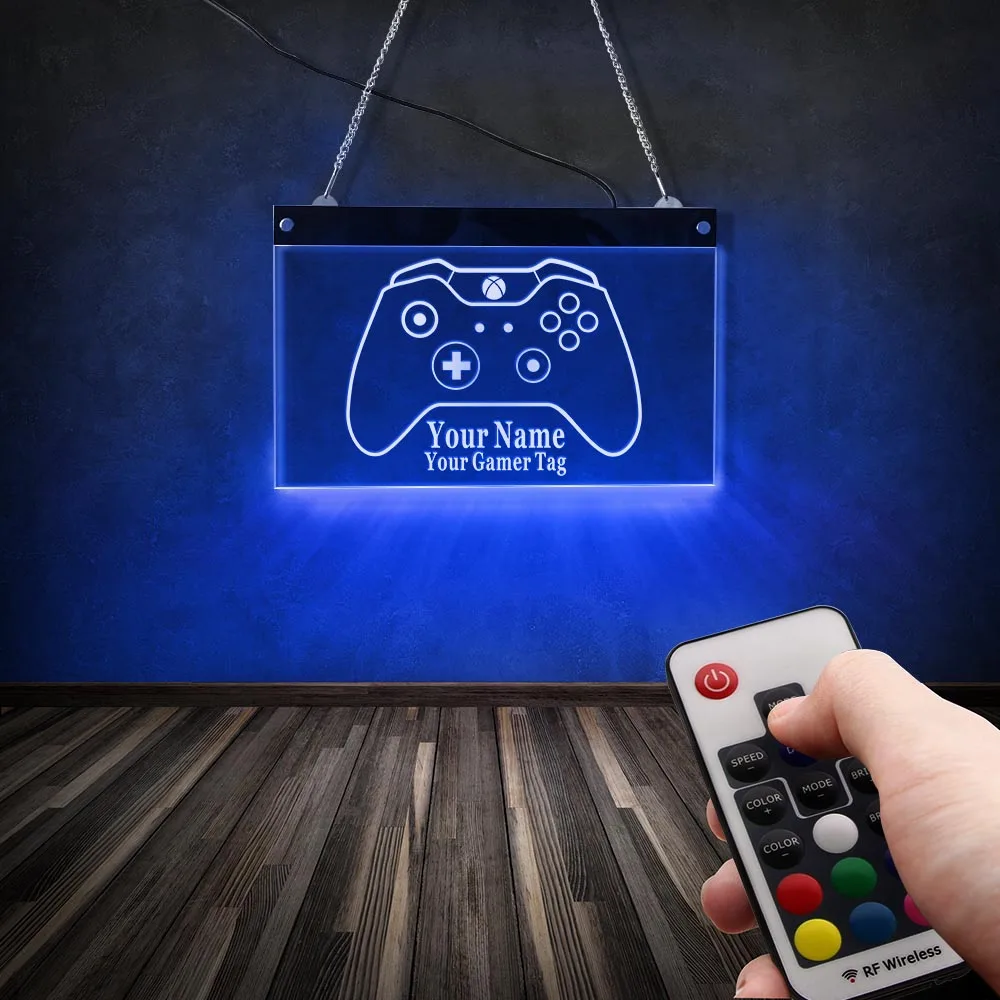 Signs Home Décor Gamer led lights Custom gamer tag led sign Gamer gifts