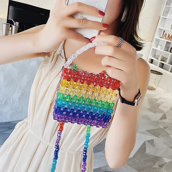 

Acrylic Designer Mini Summer Beach Bag Lady Shoulder Handbags Purses Travel Cross Body Bag Crossbody Bags For Women 2020