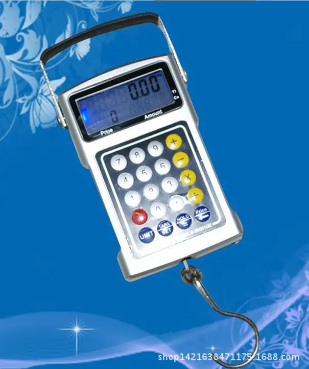 

Multi-functional Calculator Portable Scales with Measure Temperature Webbing Hook Calculator