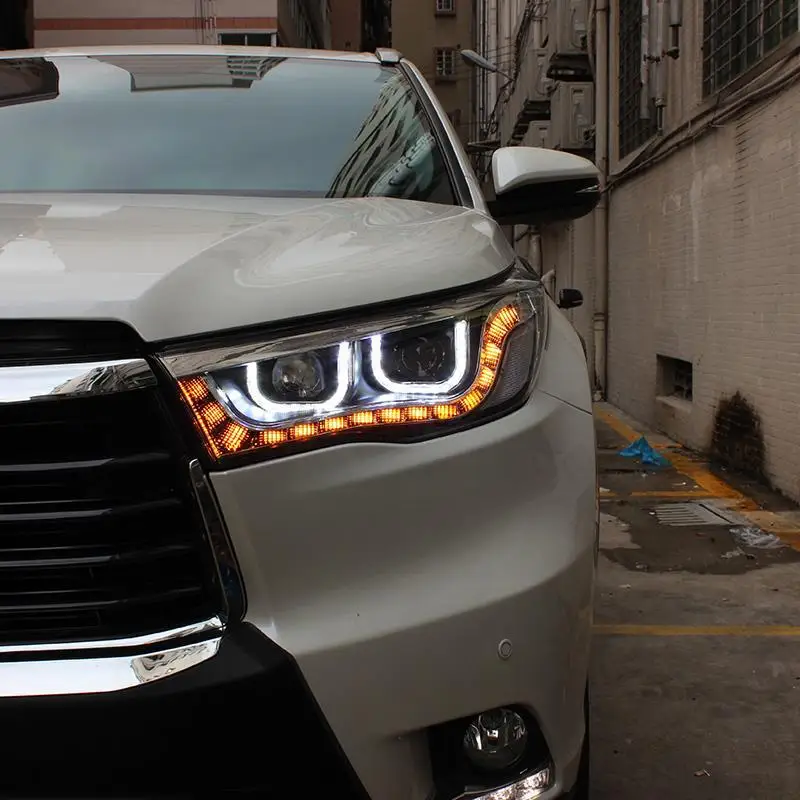 Лампы Cob части Automovil наружные Neblineros Para Автомобильные светодиодные Автомобильные фары в сборе 09 для Toyota Highlander
