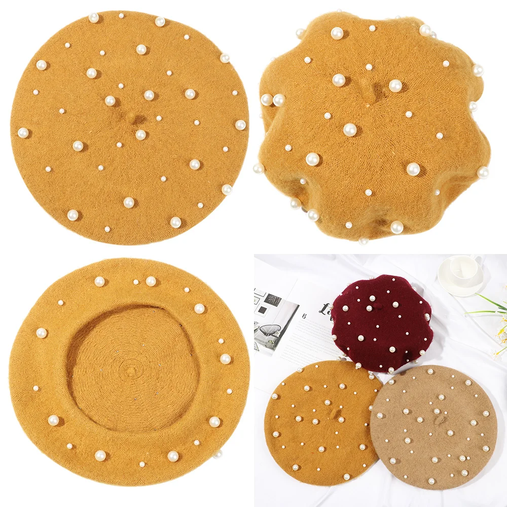 Модная элегантная шапка во французском стиле Осень зима новый шерстяной берет с