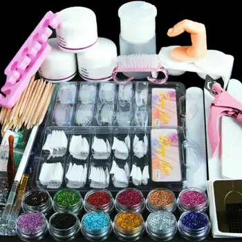

1Set manicure set Nail Set Nail Glitter nail kit Nail File Nail Sequins acrylic nail kit Dozens of pieces nail art tools