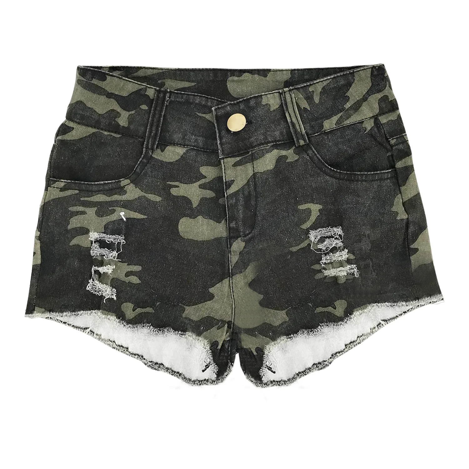 

2023 Sexy High Waist Shorts Camouflage Jeans Biker Shorts Short Feminino Summer New