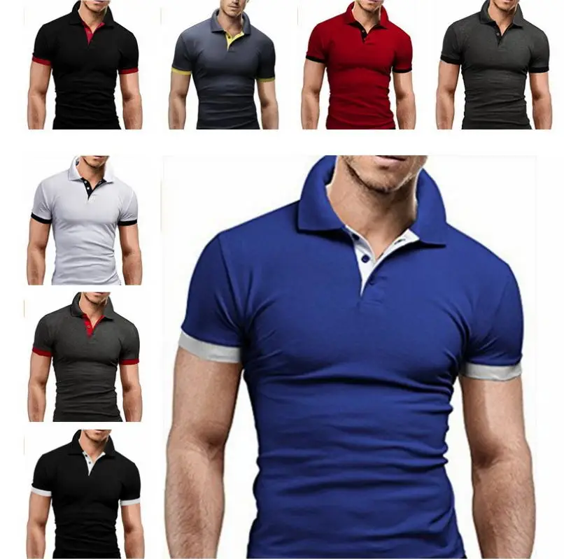 Ropa de Hombre Polo camisa 5xl hombres casual Delgado transpirable verano Polo camisa 10 цветов Hombre sólido manga corta