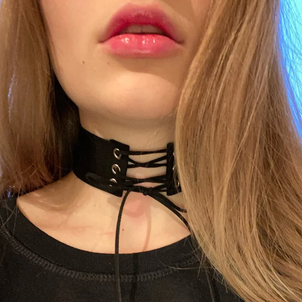 Harajuku-gargantilla gótica Punk de cuero de terciopelo para mujer, joyería Sexy de Anime, collar para chica, regalo de joyería