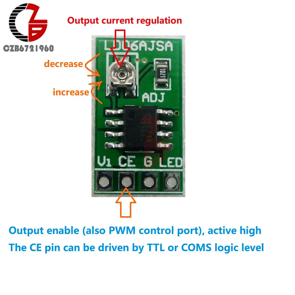 10PCS Constant Current LED Driver Module - 30-1500MA Adjustable PWM Control Board For 3V-6V LEDs