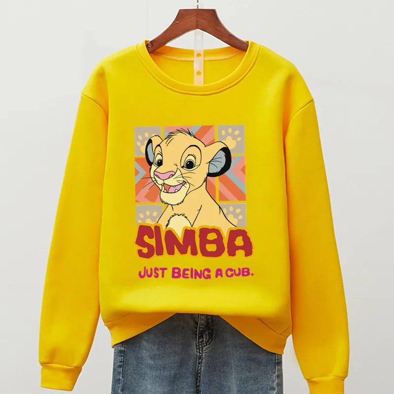 Hot US Anime Simba Hoodies Men Women 90s Aesthetic Streetwear Autumn Winter Warm Fashion The Lion King Sweatshirts Male Felmae