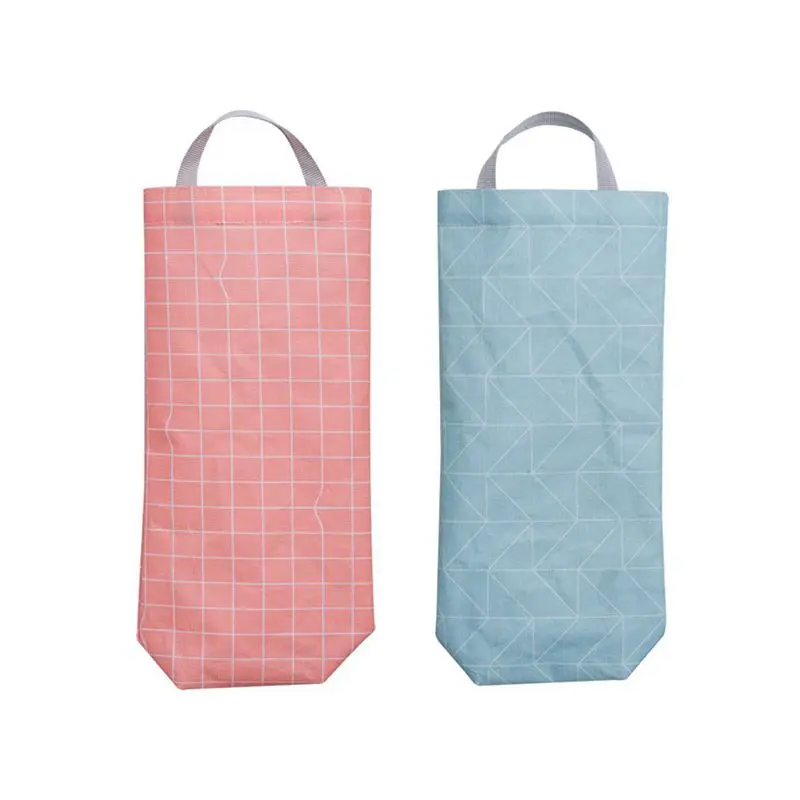 

Set of 2 Plastic Bag Holder Waterproof Wall Mount Grocery Bag Dispenser Garbage Bag Organizer with Easy Access Top and Bottom Op