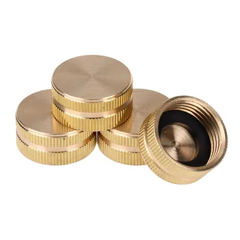 

4Pcs 3/4 Inch Garden Hose Brass Hose End Cap Female Thread with Washers for Standard Garden Hose