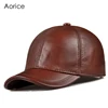 Aorice Fashion Simple Genuine Leather Baseball Cap Hat Men Winter Warm Brand New Cow Skin Women Newsboy Caps Sport Hats HL171-F ► Photo 3/6