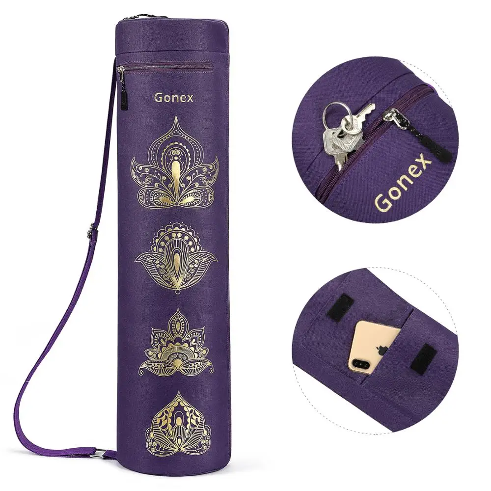  Gonex Yoga Mat Bag Full-Zip Exercise Gym Carry Bag Durable Waterproof Oxford Cloth with 2 Pockets A - 4000112524170