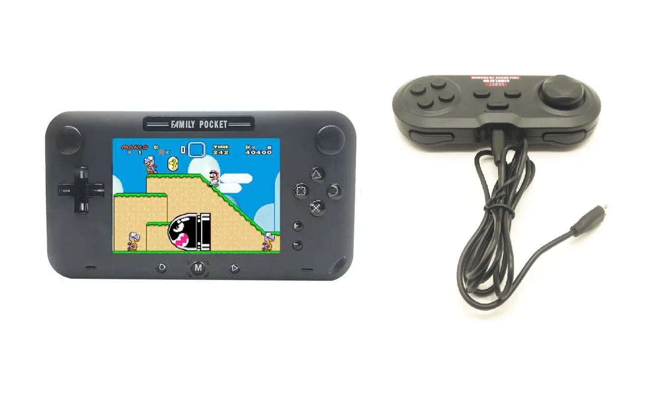 Retro Handhled Game Console Portable Game Player with 9 Emulators 7330 Built-in Games for Nes For Genesis Support Save&Load 