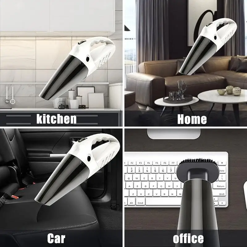 Мощный автомобильный пылесос 4500 pa, 12 В постоянного тока, 120 Вт, мА, кПа, циклонический пылесос для сухой и влажной уборки, Мини Портативный беспроводной пылесос