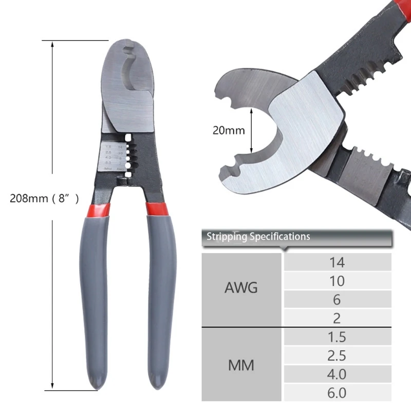 

7/8 Inch Hand Cutting Tools Cable Cutter Electrician Scissors 91AD