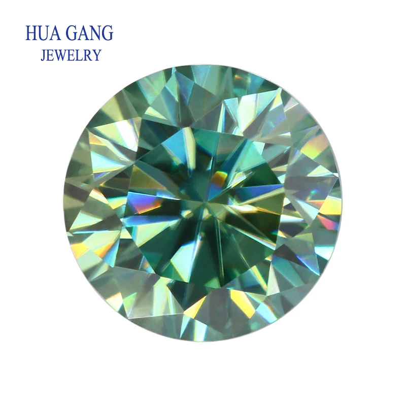 

0,1 ~ 0,3 карат, зеленый Муассанит, бриллиантовая огранка, свободные бриллиантовые бусины 3 ~ 4 мм, VVS1, отличная огранка, качество, тест, положительные драгоценные камни