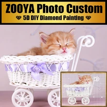 Zooya Pet фото на заказ 5D алмазная живопись полная квадратная/круглая Алмазная вышивка распродажа картина Стразы Вышивка бисером DZ18