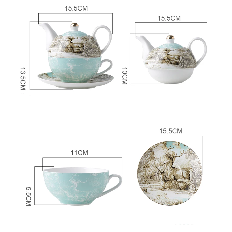 Coffee cup European-style luxury English retro flower tea set