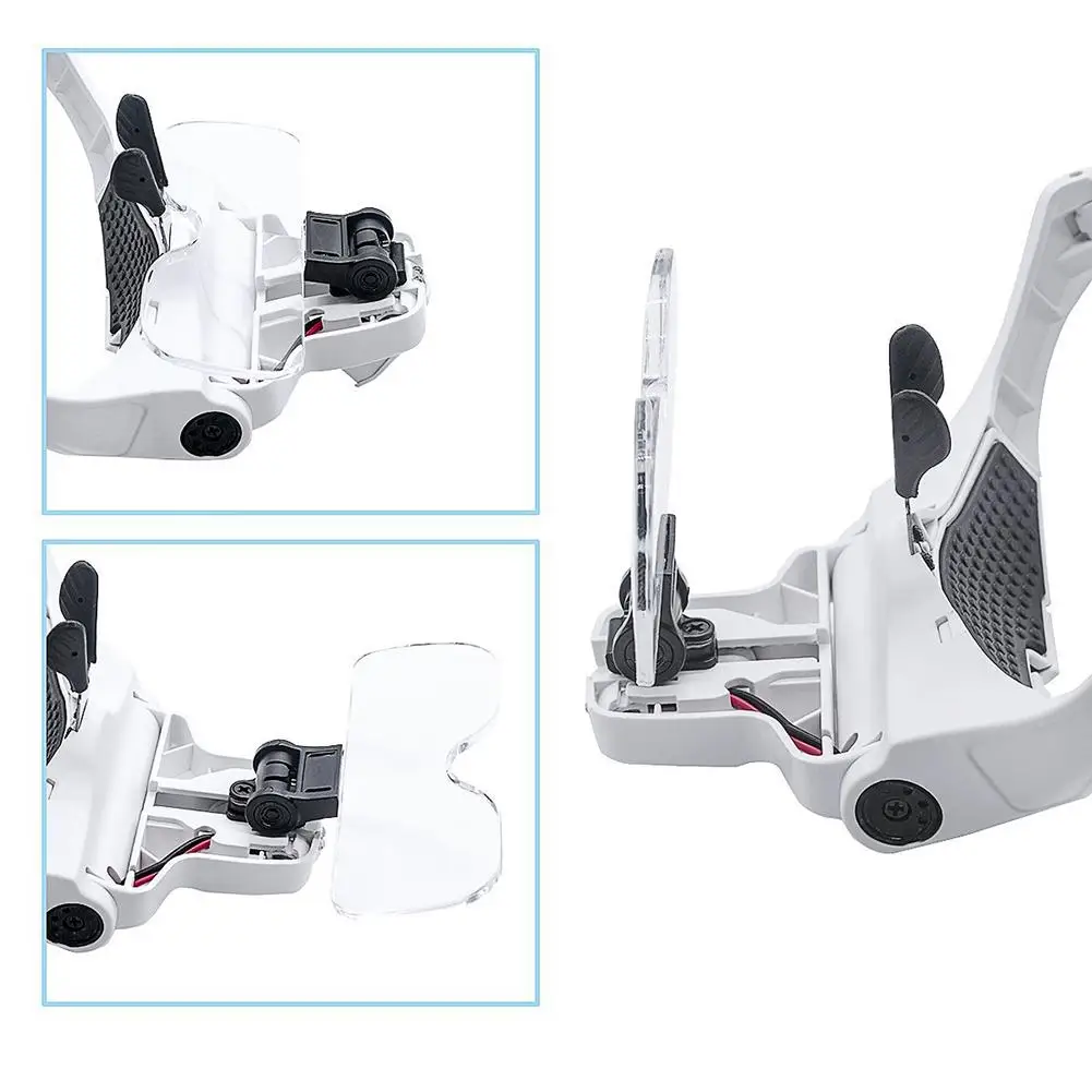 Multi-lens Replacement Head-mounted Magnifying Glass Watch Maintenance Glasses-type Lamp Reading1.0/1.5/2.0/2.5/3.5Times