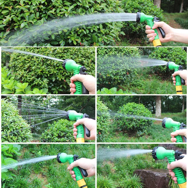 Nagynyomású Kerti Permetező Fej 8 Módok Állítható Öntöző Fegyverkert Tömlő Spray -Fúvóka Fűző Pázsitos Mosó Sprinkler Permetezőgép - Image 3
