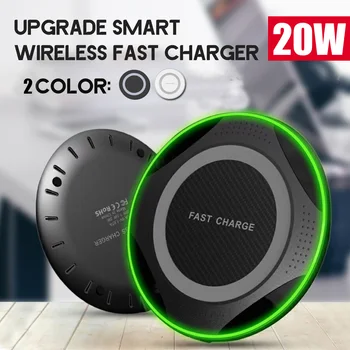 

20W Wireless Charger for IPhone 11 Pro Samsaung Fast Wireless Charging Intelligent Infrared Qi Wireless Charger