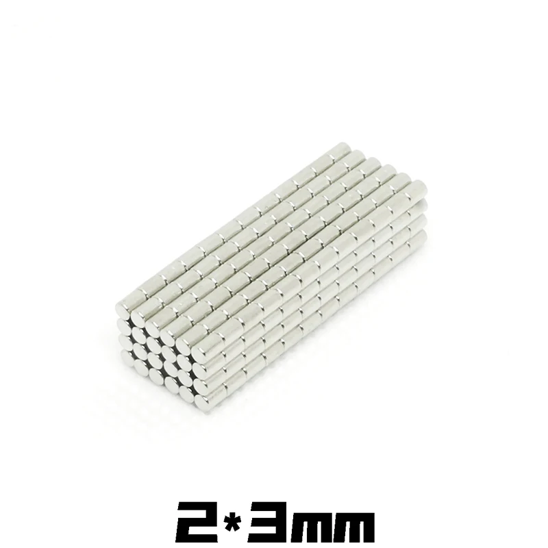 

high quality Neodymium magnet 2x3 Rare Earth small Strong Round permanent 2*3 mm fridge Electromagnet NdFeB nickle magnetic DISC