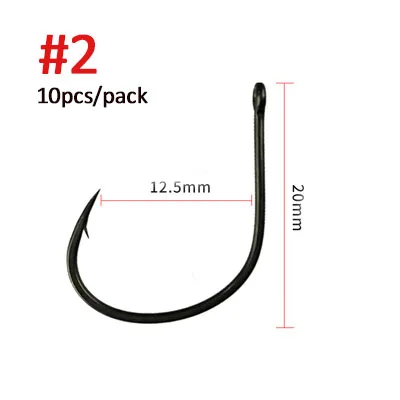 WATER SNIPER Fishing Wacky Hooks 10PCS High Carbon Steel Barbed Hook Drop Shot Wacky Rig For Bass Fishing Soft Worm Hook 2