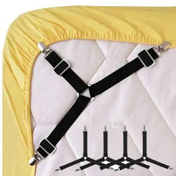 

4PCS/Lot Adjustable Bed Sheet Clips Cover Grippers Holder Mattress Duvet Blanket Fastener Straps Fixing Slip-Resistant Belt