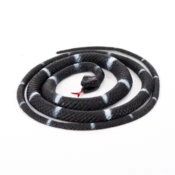

4Pcs Rubber Snake Toy Creepy Supplies Simulation Scale Grain Vivid Snake Tricky Props Horror Snake Prank Toy (Random Color)