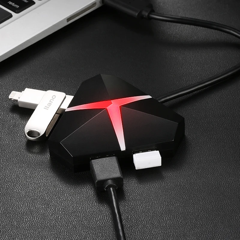 4-портовый USB 3,0 Hub адаптер переменного тока, разветвитель для Android, для IPhone, для планшета Поддержка 2 ТБ мобильного жесткого диска