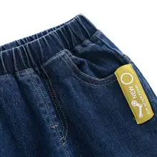 Детские джинсы; сезон весна-осень; детская одежда; брюки для малышей; повседневные брюки для мальчиков от 3 лет; длинные кальсоны в Корейском стиле; 8 маркировка; Lon