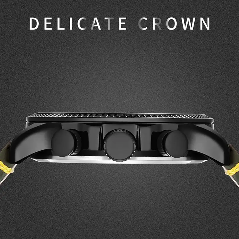 Fashion & Casual Men Watches Creative Geometric Round Leather Belt Waterproof Men's Quartz Watch Gift 3D09 (9)