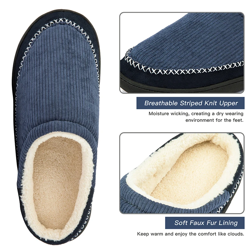 

Men's Home Slippers Winter Slippers Men Big Size Indoor Cotton Shoes for Mens Slides New Non slip Male Slipper hausschuhe herren