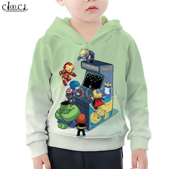 

Cartoon Thanos Print T Shirts Boy Girl Comic Avengers 3D Hoodie Captain America Sweatshirt Baby Casual Youth Shorts Suit