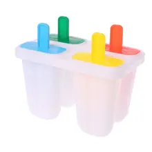 Delidge 1 набор, 4 ячейки, форма для Фруктового мороженого, Пластиковая форма для мороженого, форма для мороженого, форма для мороженого