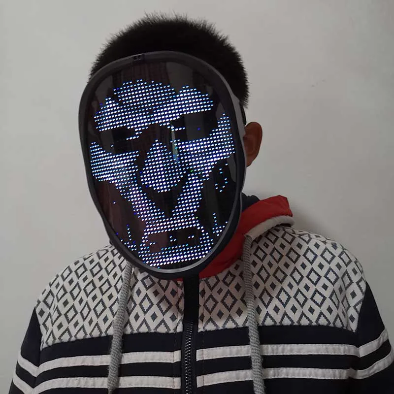 LEMNOI Maschera LED con Bluetooth per Carnevale LED Maschera Illuminata per Mascherata Halloween Costume Cosplay Party LEMNOI Maschera LED con Bluetooth per Carnevale LED Maschera Illuminata per Mascherata Halloween Costume Cosplay Party