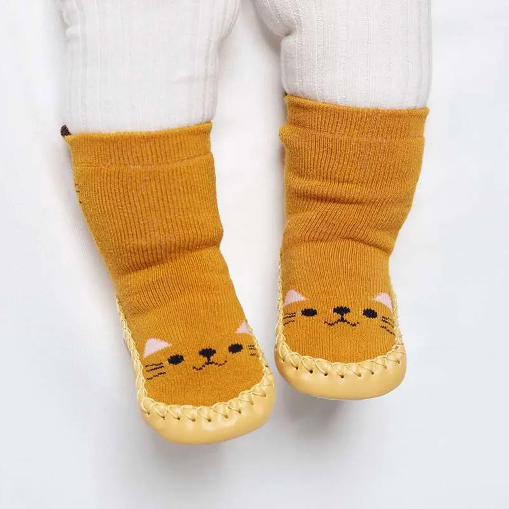 SAGACE, детские носки с рисунками животных для маленьких девочек и мальчиков зимние толстые теплые нескользящие носки с рисунками хлопковые носки