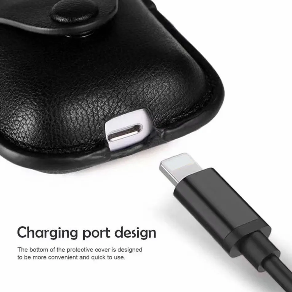 Чехол для наушников Airpods кожаный чехол роскошное подлинное покрытие для Apple AirPods 2 Чехол Air pods Earpods Аксессуары Футляр для наушников