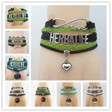 Бесконечная любовь браслет с надписью herbalife Мода herbalife Женщина Подвеска для браслета в форме сердца herbalife никогда не сдается браслет