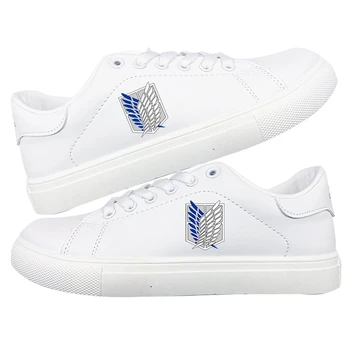 

Attack On Titan Cosplay White Shoes Motion Leisure Board Shoes NARUTO COS Shoes Anime Adult Men Ms Student Christmas Gift