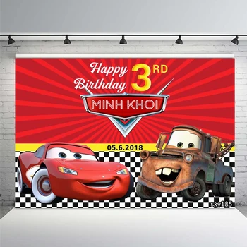 

Photography Background Car Birthday Animation McQueen Flash Fabric Custom Shoot Prop Background Photocall Photo Studio