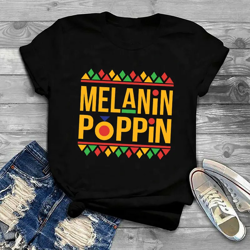 

Wholesale Graphic Tshirts 2021 Custom My Melanin Is Do Pe T Women T Shirts