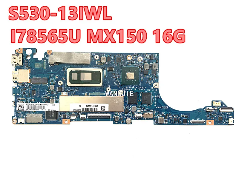 Материнская плата для ноутбука Lenovo ideapad S530-13IWL MB C 81J7 WIN I7-8565U MX150 16G ELZ02 LA-G651P 5B20S41595 |