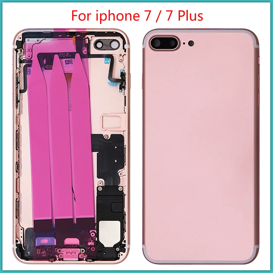Идеальное качество для iphone 7 7G 7 Plus 7 P задняя панель+ средняя рамка Шасси с гибким кабелем