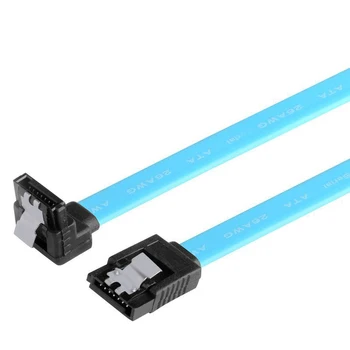 

Blue Cable 90° SATA 3.0 Degree Hard Drive Replacement PC Laptop Cord 5pcs 18" 6GB/s Useful