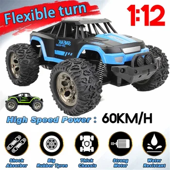 

1/12 60Km/h 2WD RC Remote Control Off Road Cars Vehicle 2.4Ghz Crawlers Electric Monster Car PVC Toys For Children
