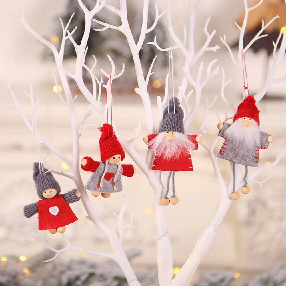 

Christmas Hanging Decoration Christmas Tree Xmas Girl Boy Santa Design Hanger Ornament Hanging Display Window Party Home Decor h
